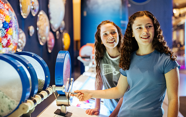 Girls building windmill